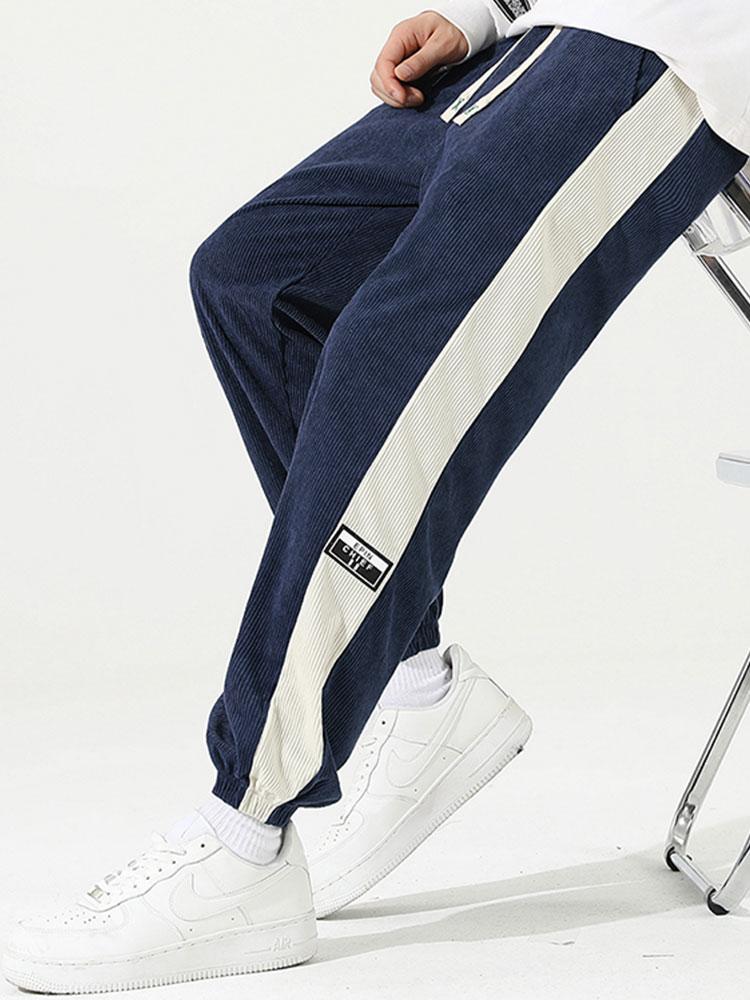 Ernesto® | Side Stripe Corduroy Jogging Pants - Image 16