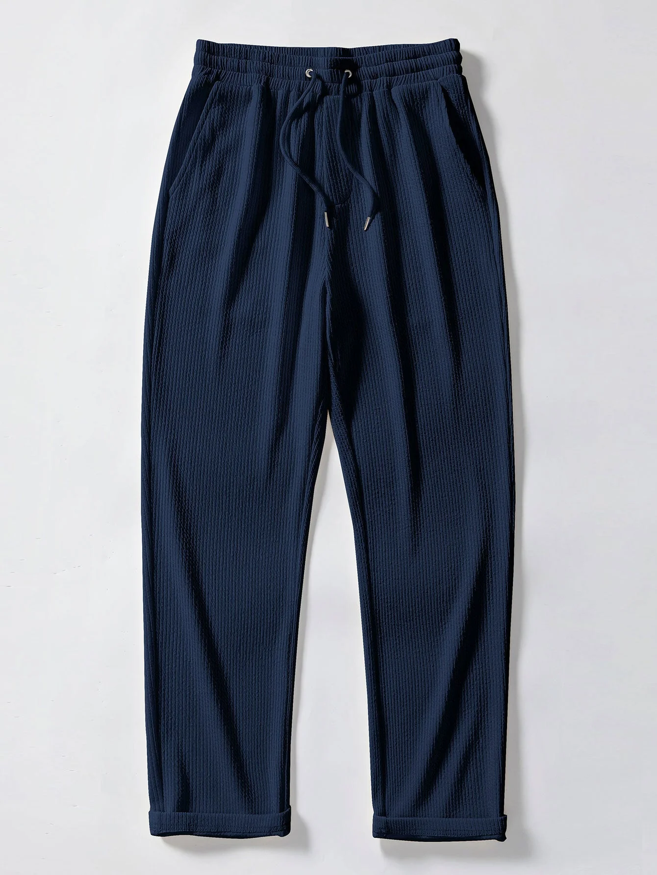 Esau® | Short Sleeved V-Neck Ribbed Polo & Straight Leg Ribbed Pants - Image 18