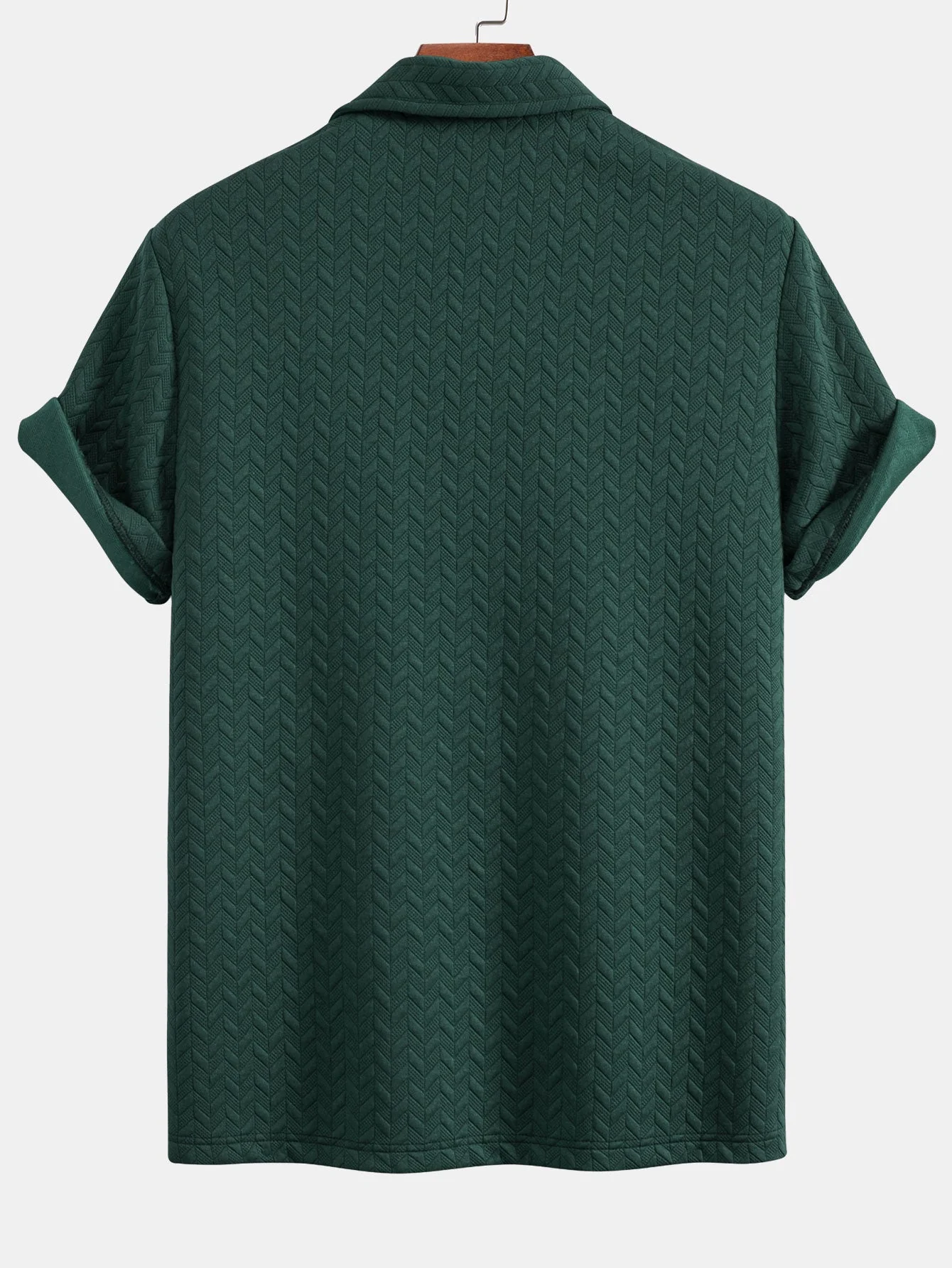 Esdras® | Short Sleeved Jacquard Textured Polo - Image 2