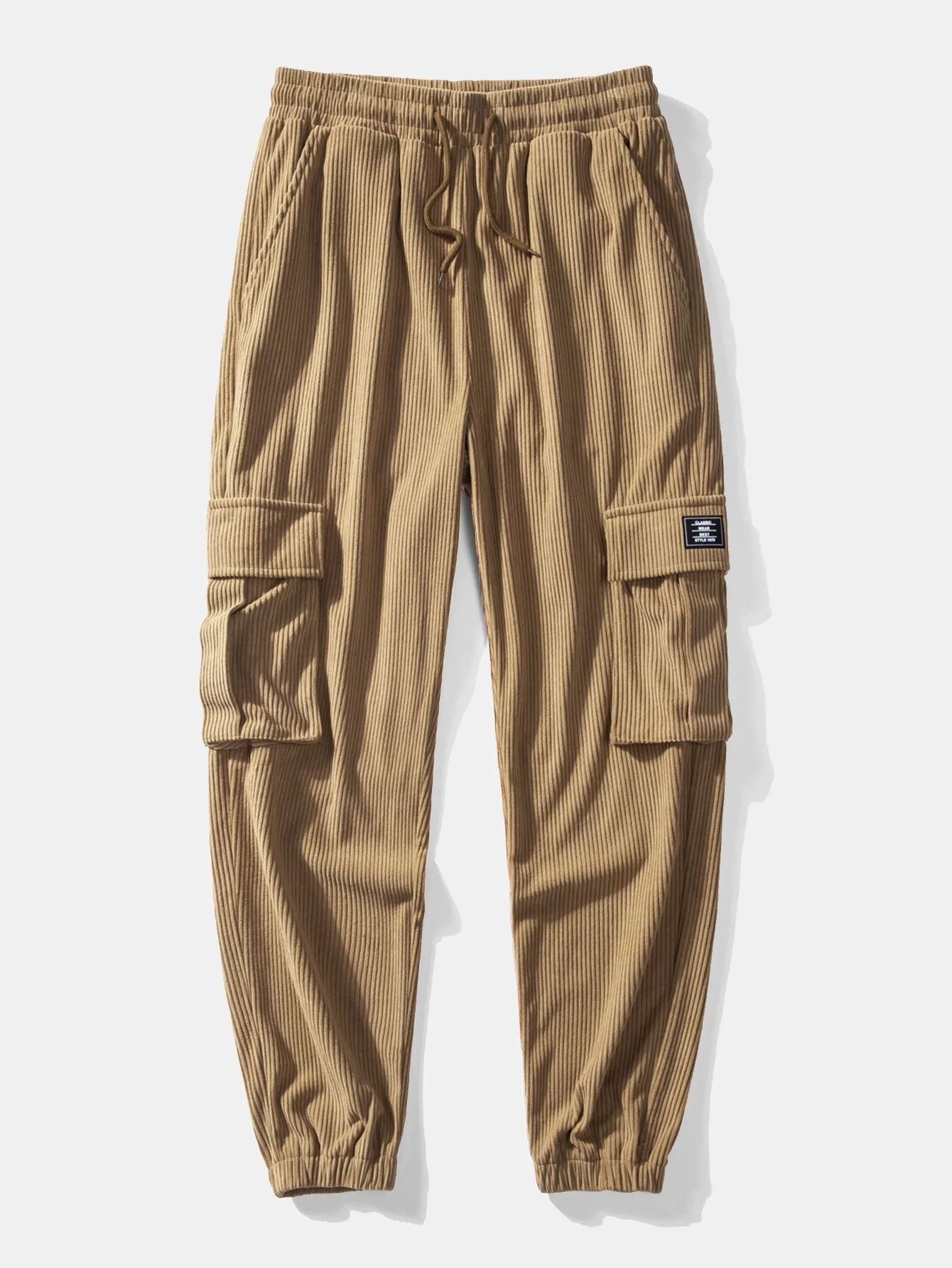 Estanislao® | Drawstring Corduroy Cargo Jogger Pants - Image 5