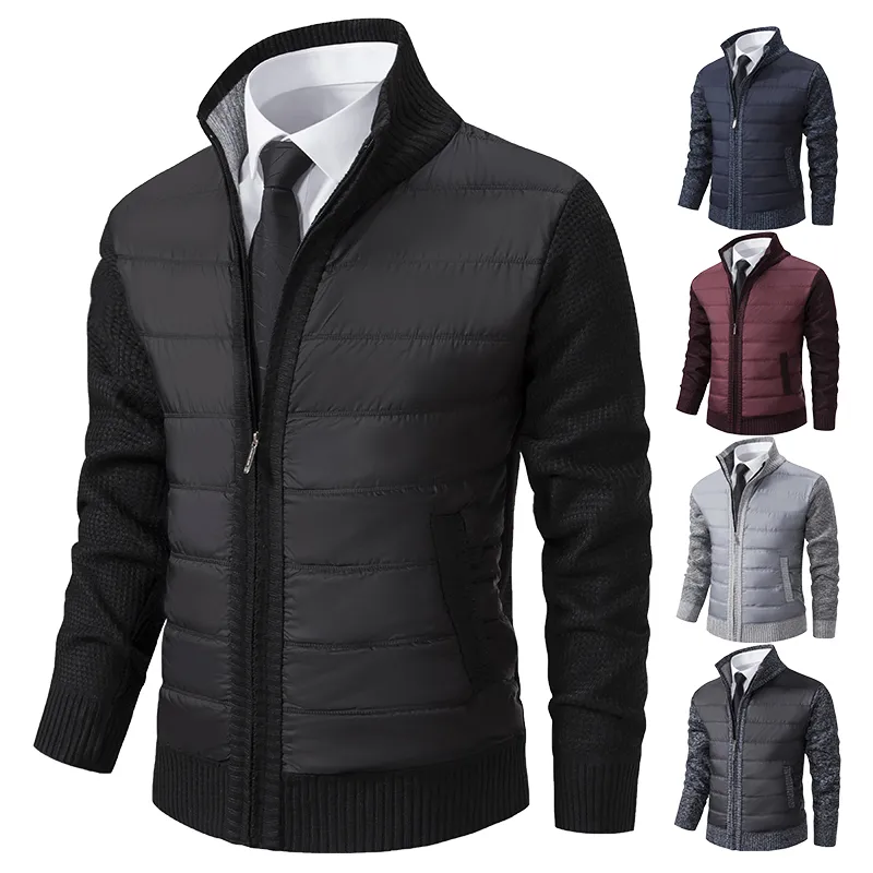 Eudoro | Men's quilted jacket with ribbed sleeves - Image 6