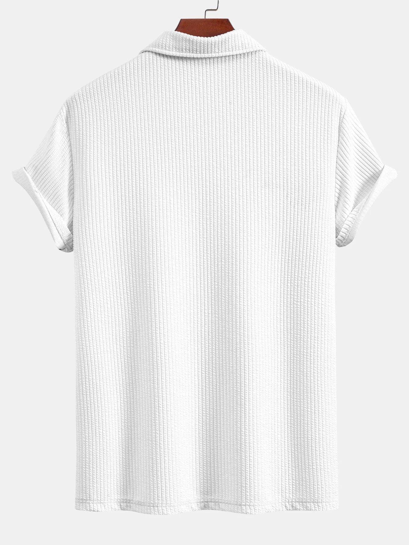 Eugenio® | Short Sleeved V-Neck Ribbed Polo - Image 8