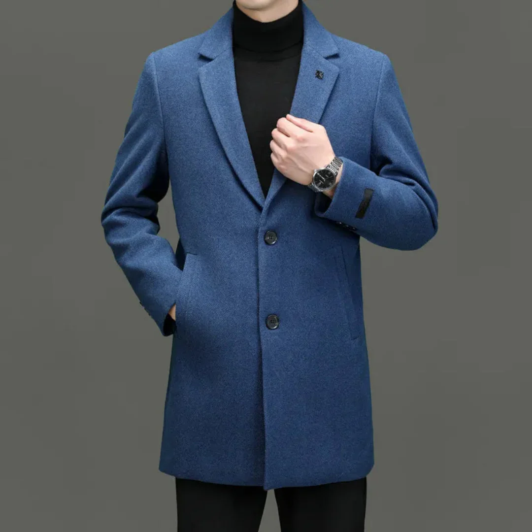 Eusebio | Breasted Wool Overcoat - Image 3