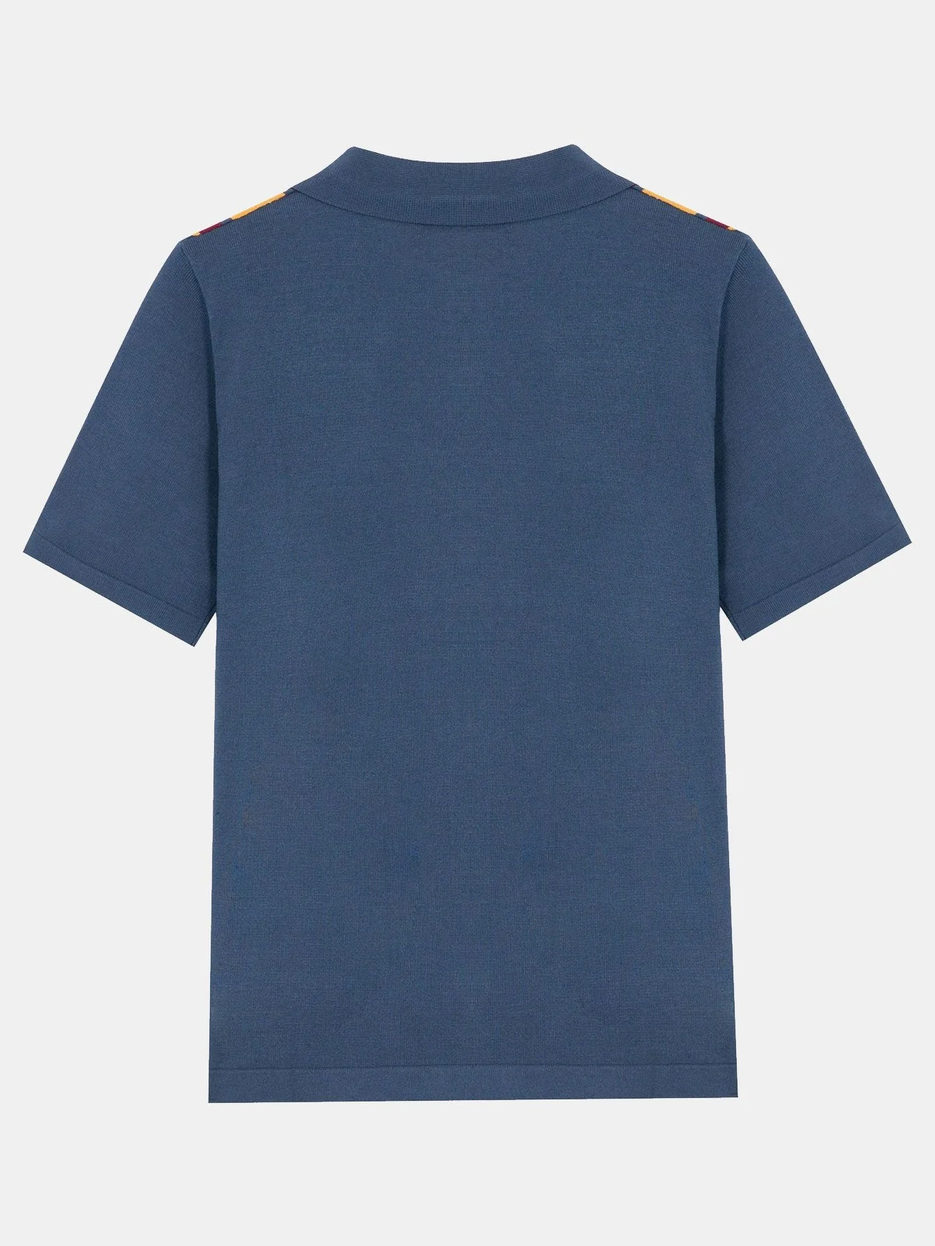 Ezra | Short Sleeve Multi Stripe Button Up Sweater Polo - Image 4