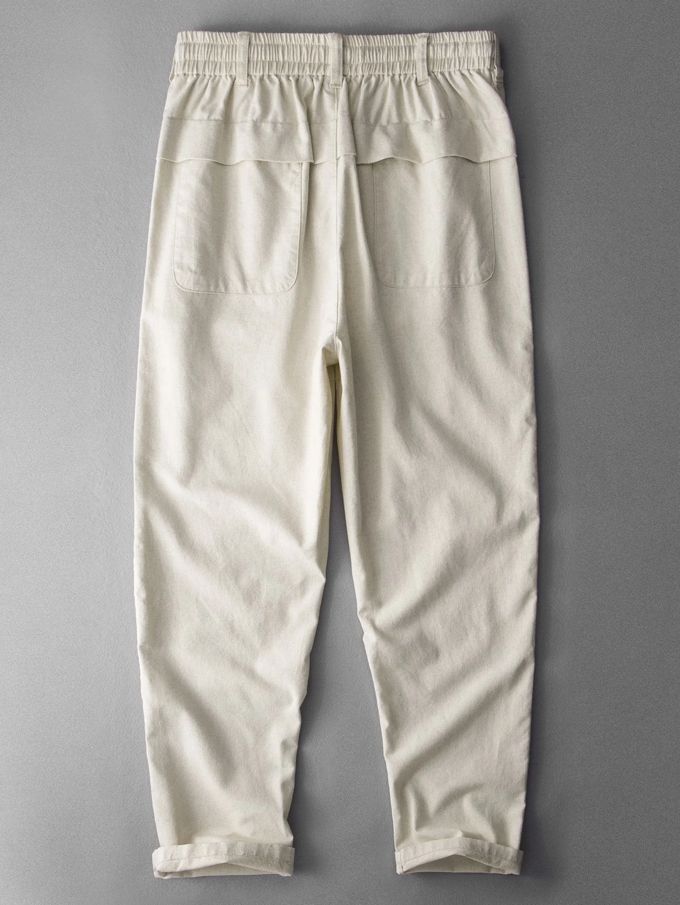 Fabricio® | Straight Leg Linen Cotton Blend Pants - Image 4