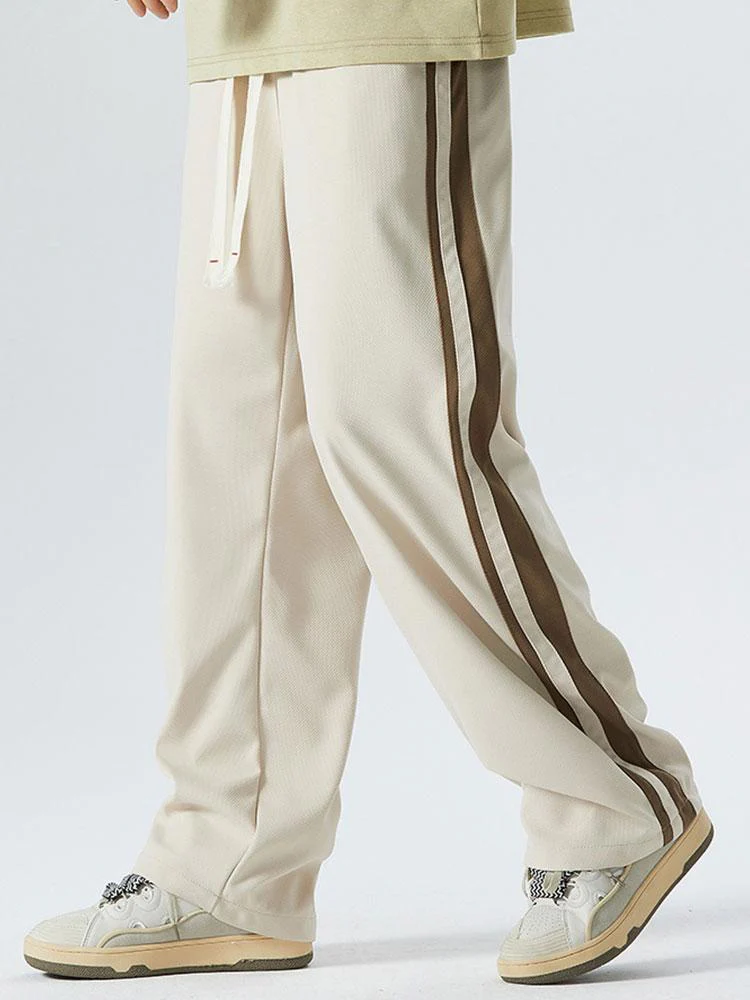 Faustino® | Vintage Side Stripe Loose Fit Straight Leg Pants