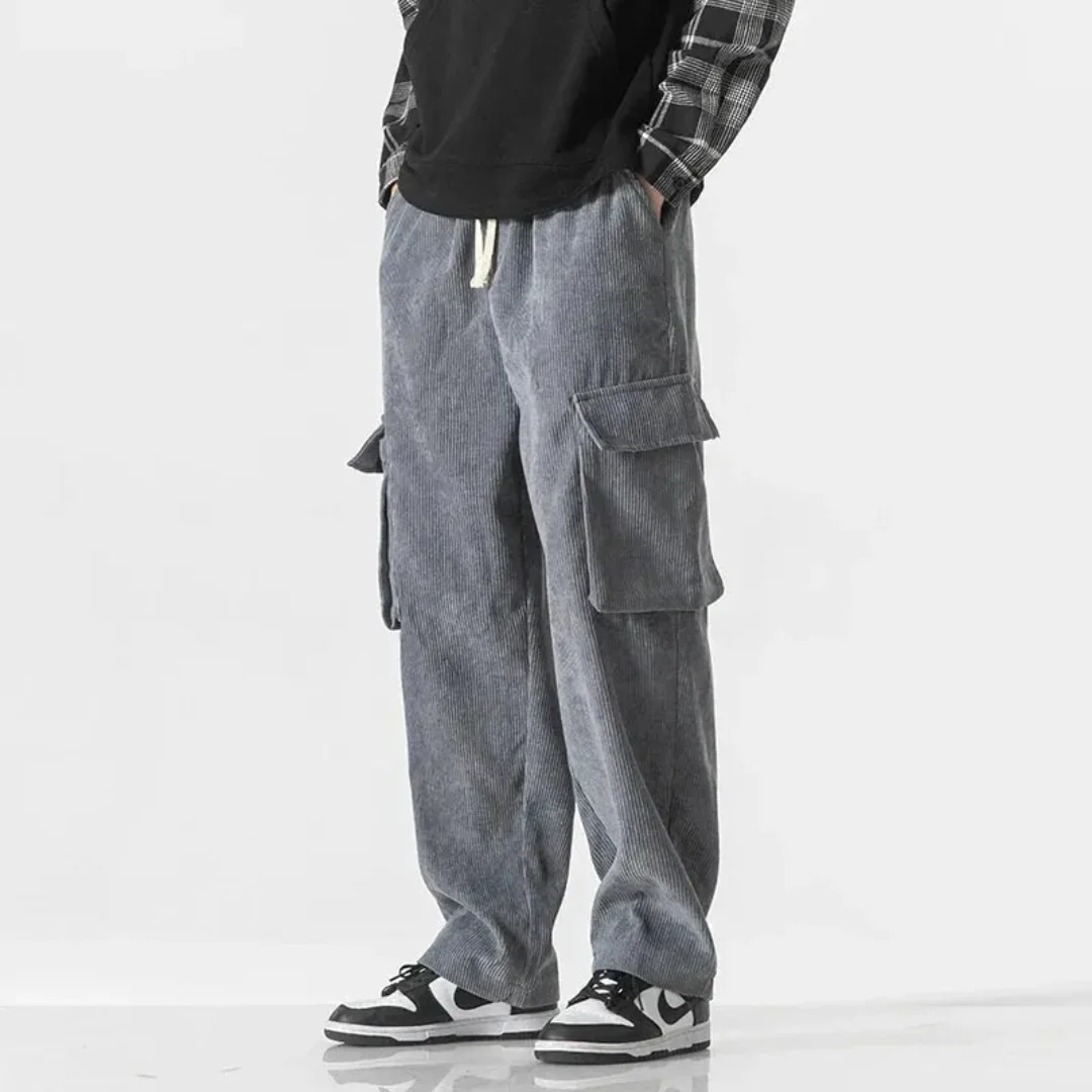 Fausto | River Drawstring Corduroy Cargo Pants - Image 5