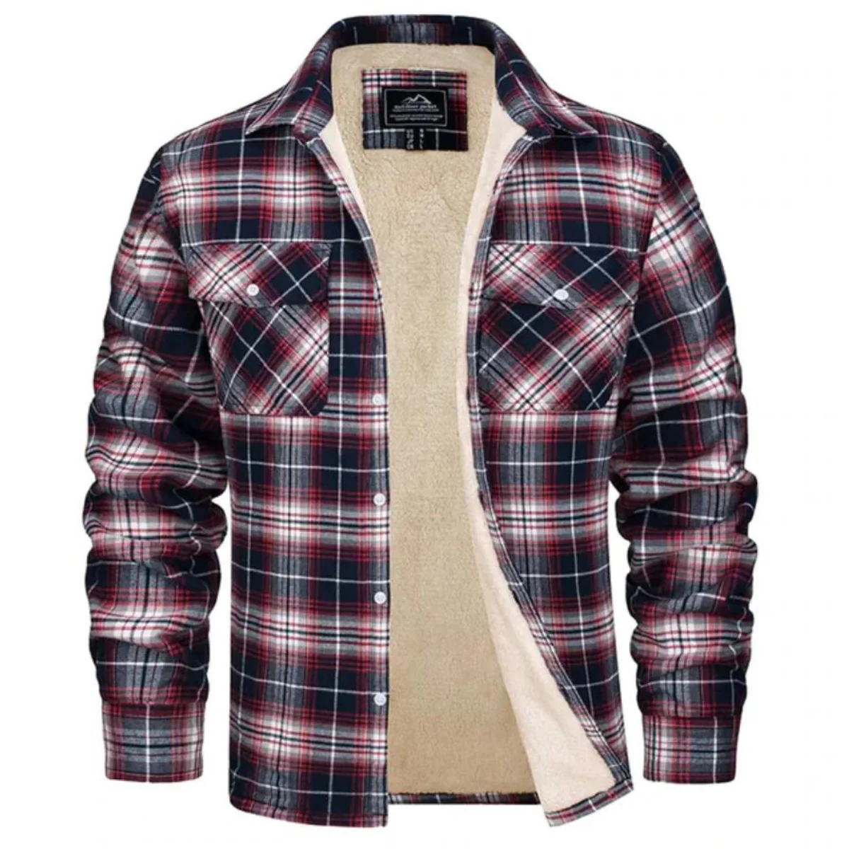 Felicio® | Men’s Fleece Jacket With Check Pattern - Image 6