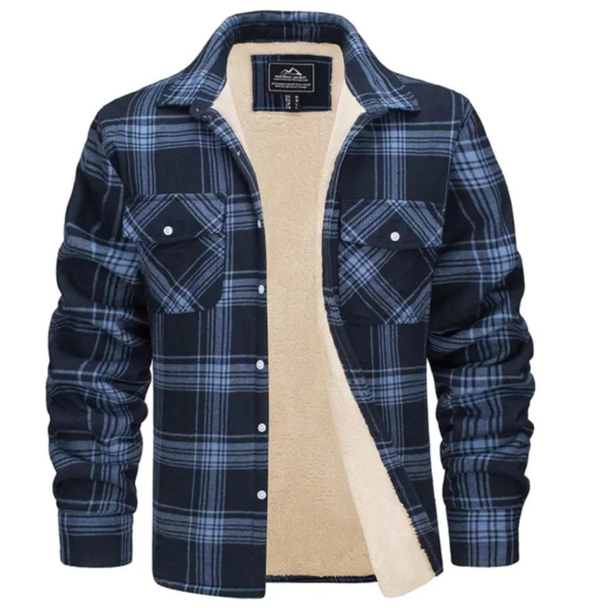 Felicio® | Men’s Fleece Jacket With Check Pattern - Image 9