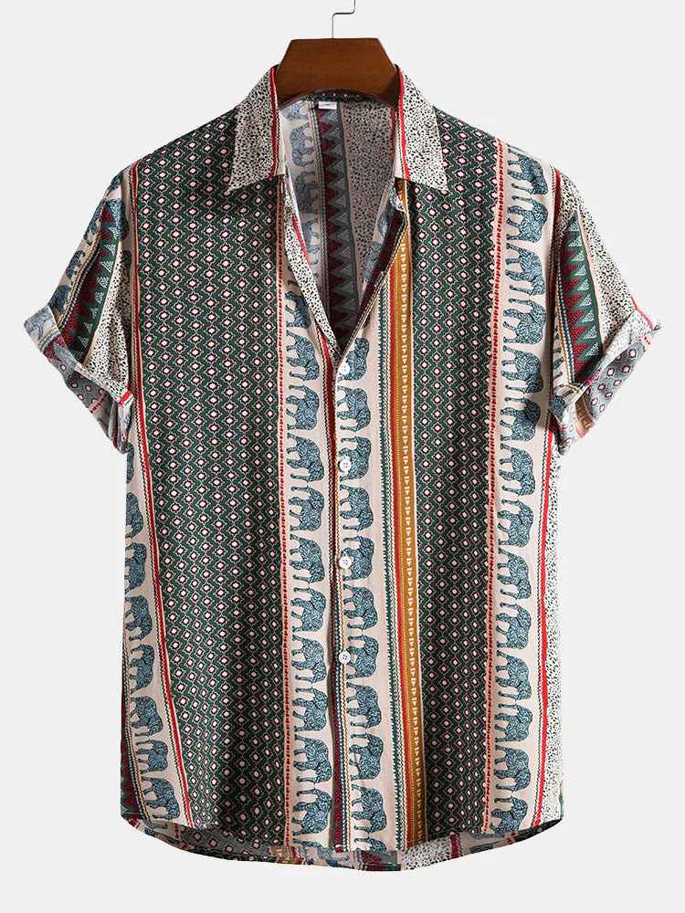 Finn® | Elephant Geometric Print Shirt