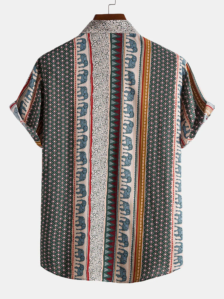 Finn® | Elephant Geometric Print Shirt - Image 2