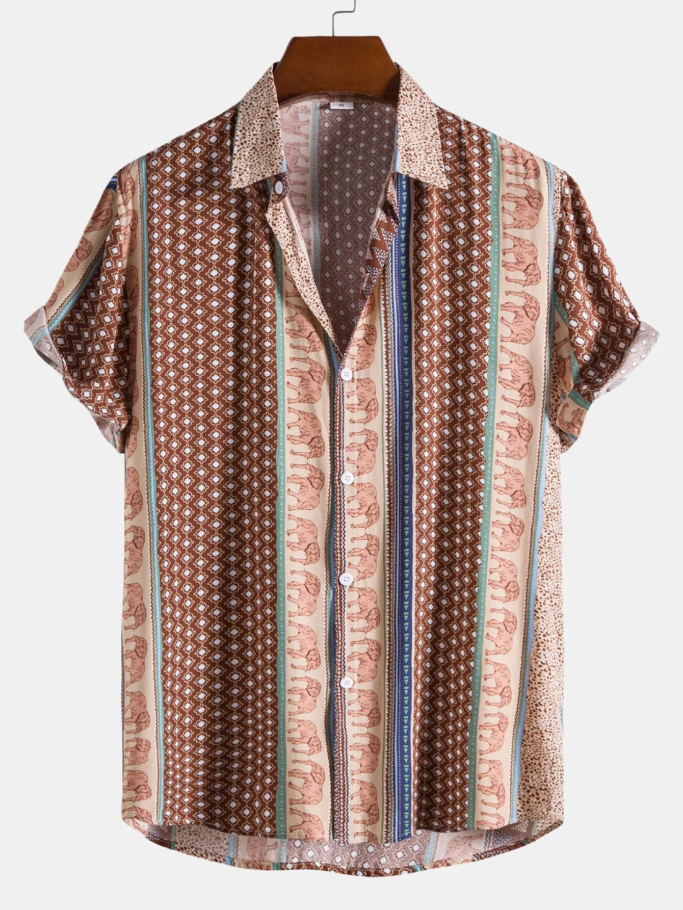 Finn® | Elephant Geometric Print Shirt - Image 3