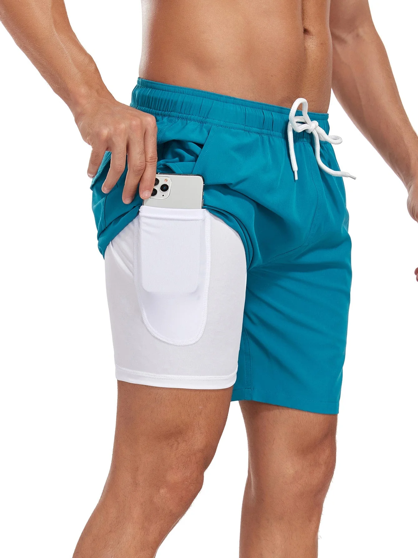 Francisco® | Solid Color Drawstring Swim Shorts - Image 24