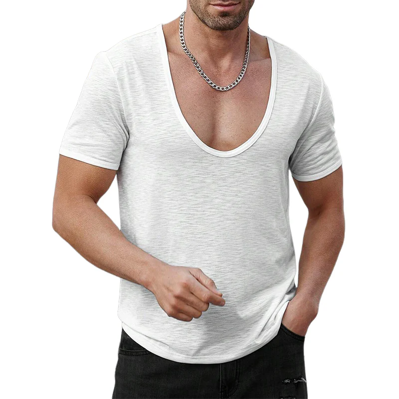 Frank | Men'S Solid Color Cotton Blend Short-Sleeved T-Shirt