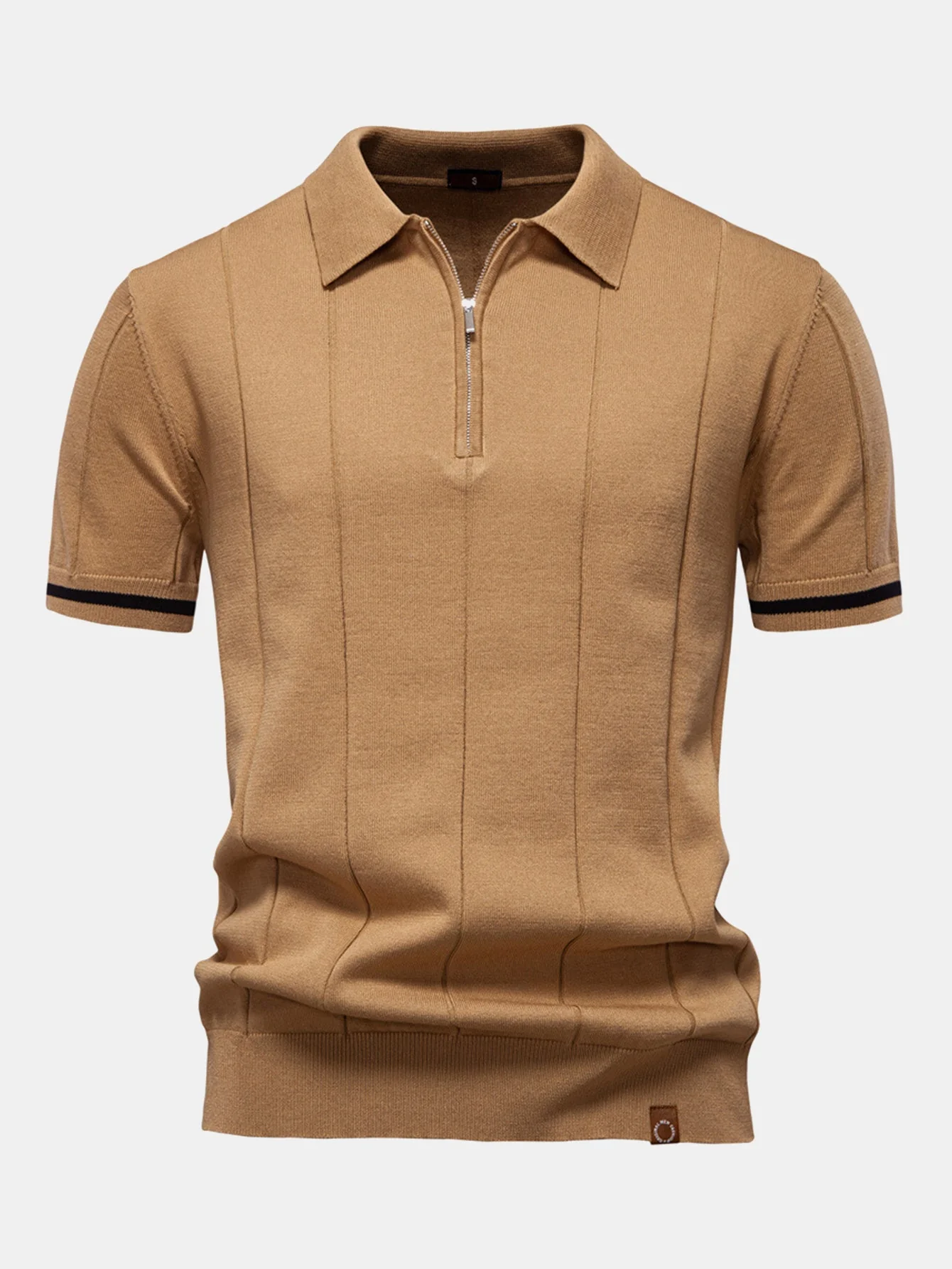 Franklin® | Contrast Trim Zipper Knit Polo Shirt - Image 11