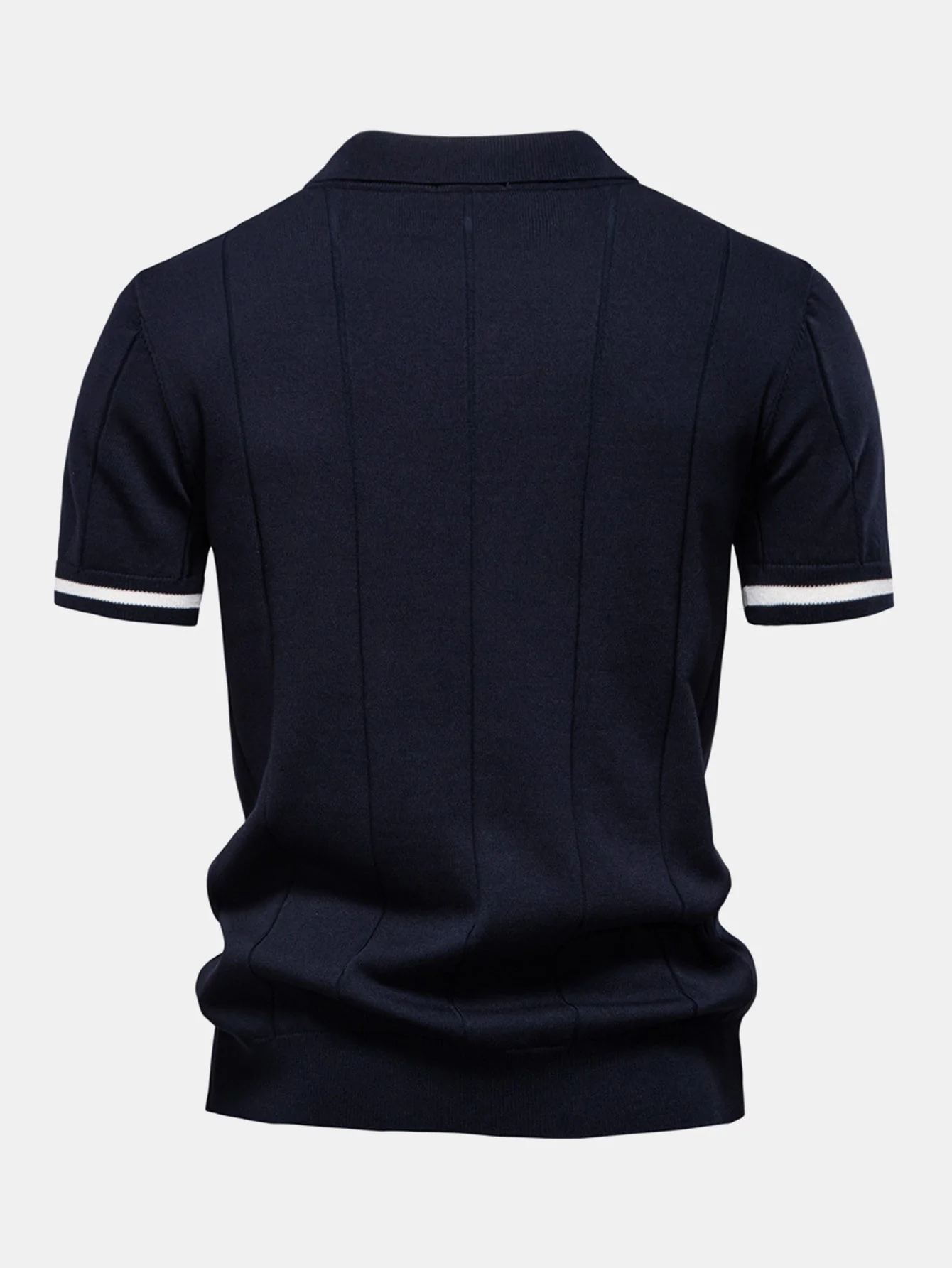Franklin® | Contrast Trim Zipper Knit Polo Shirt - Image 2