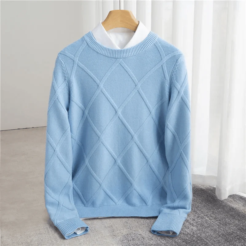 Fulvio® | Men’s Jumpers With Diamond Pattern - Image 4