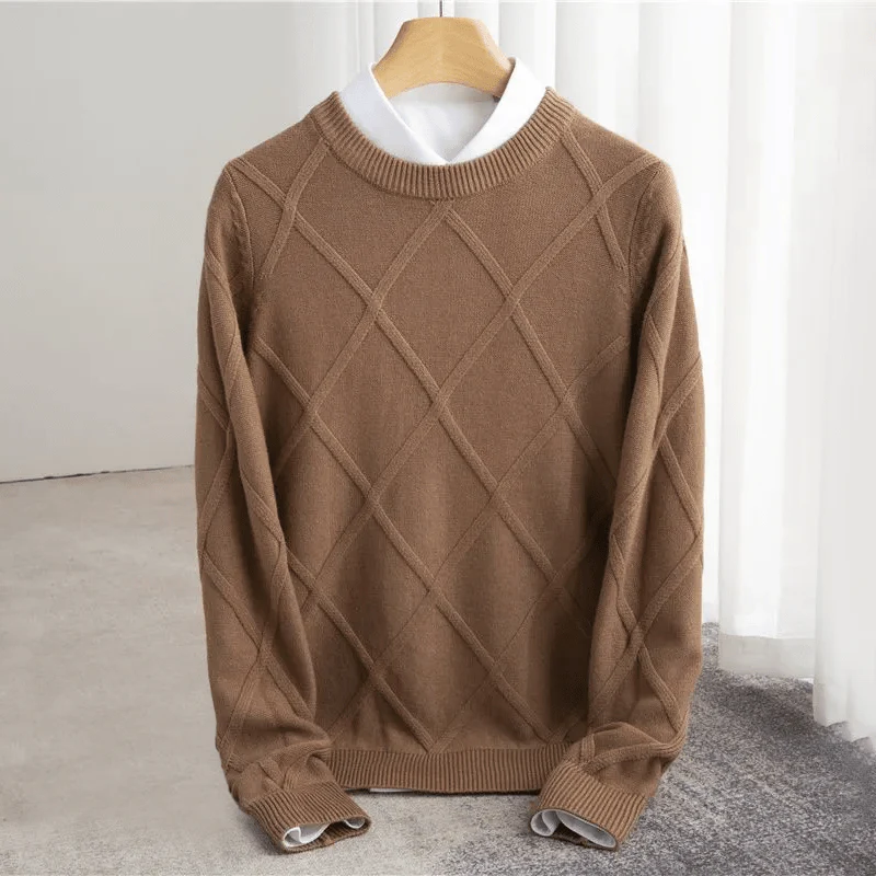 Fulvio® | Men’s Jumpers With Diamond Pattern - Image 7