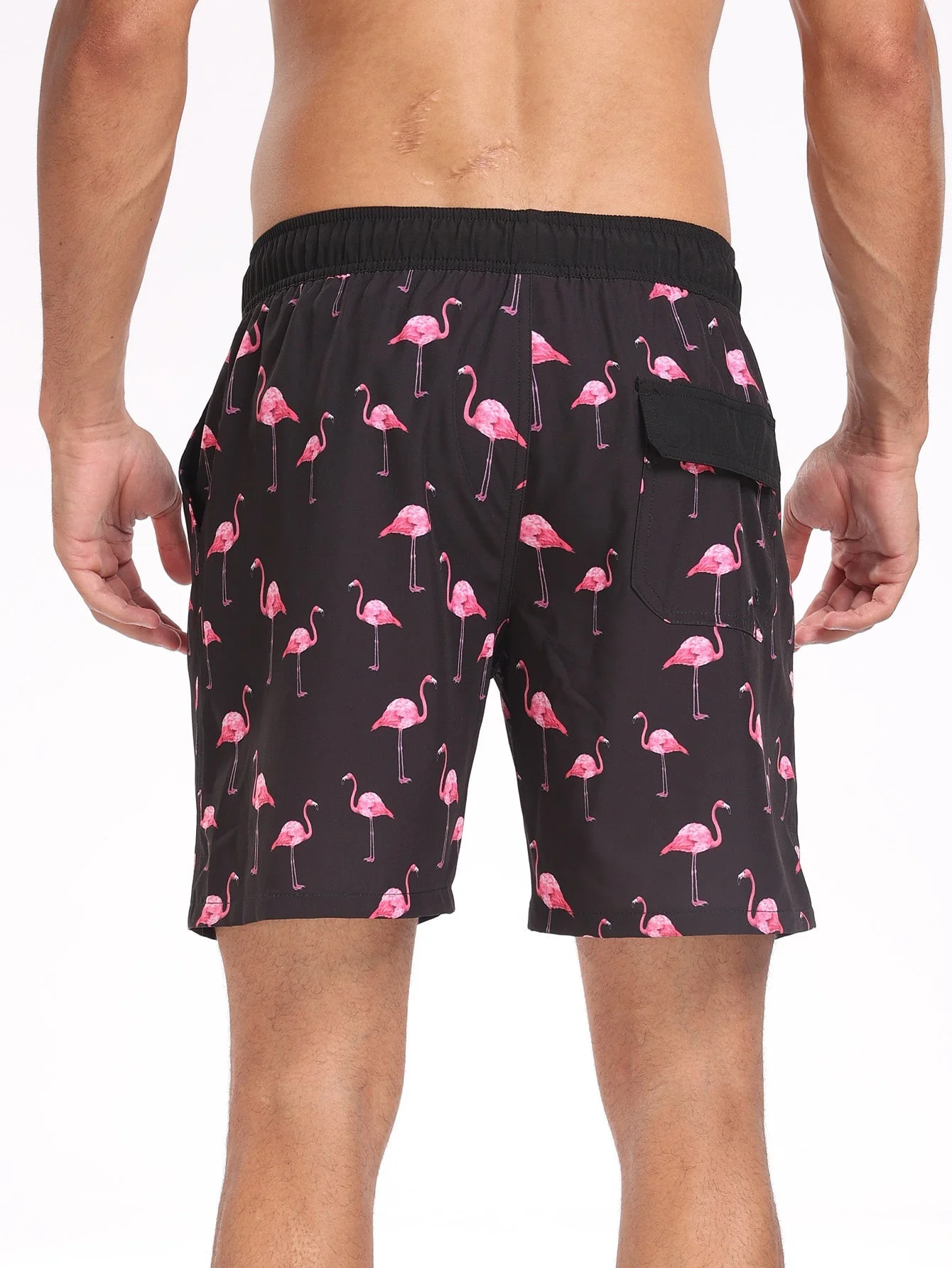 Gabino® | Flamingo Print Pocket Drawstring Swim Shorts - Image 5