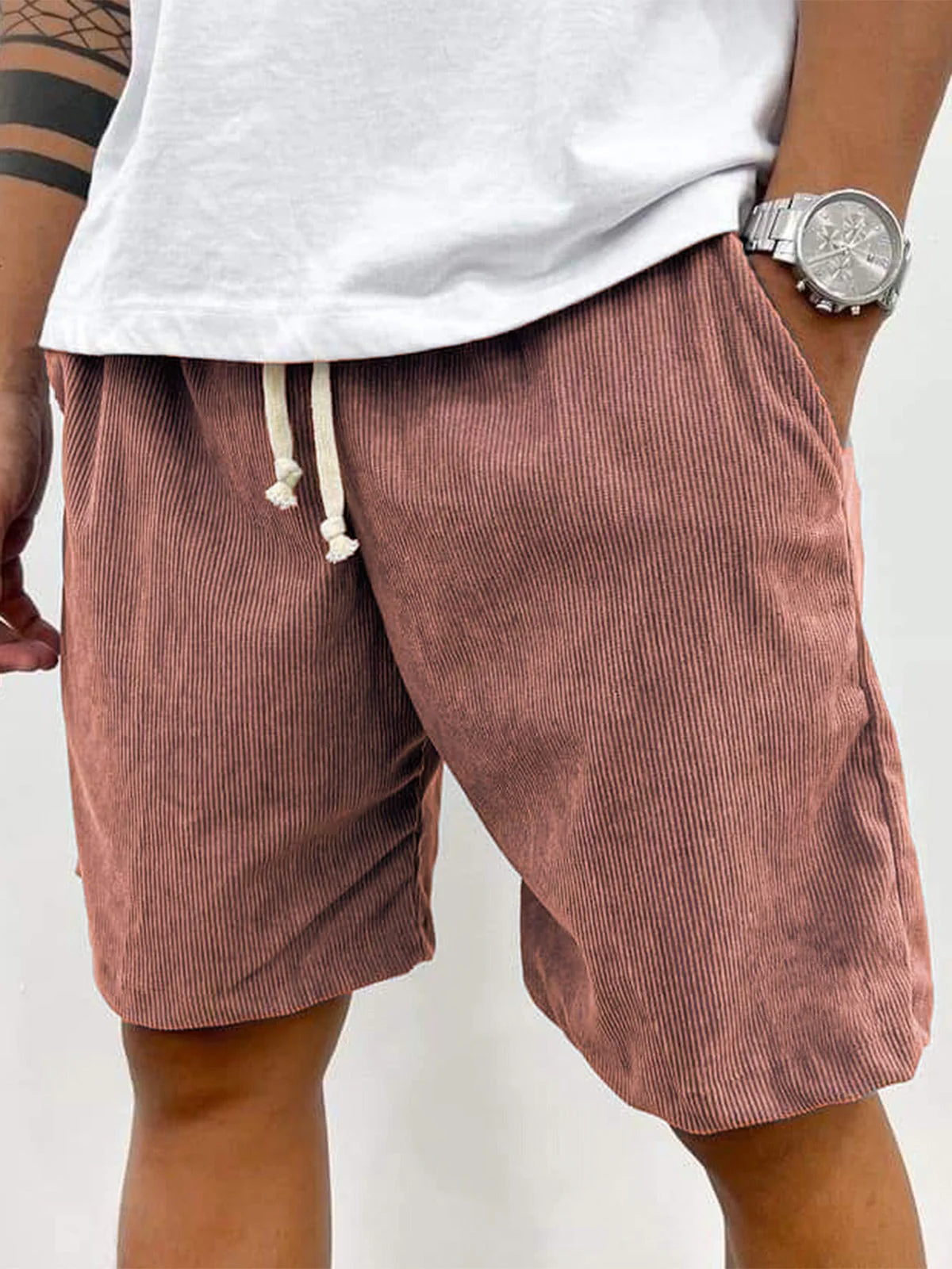 Gareth® | Men'S Casual Stretch Corduroy Shorts - Image 8