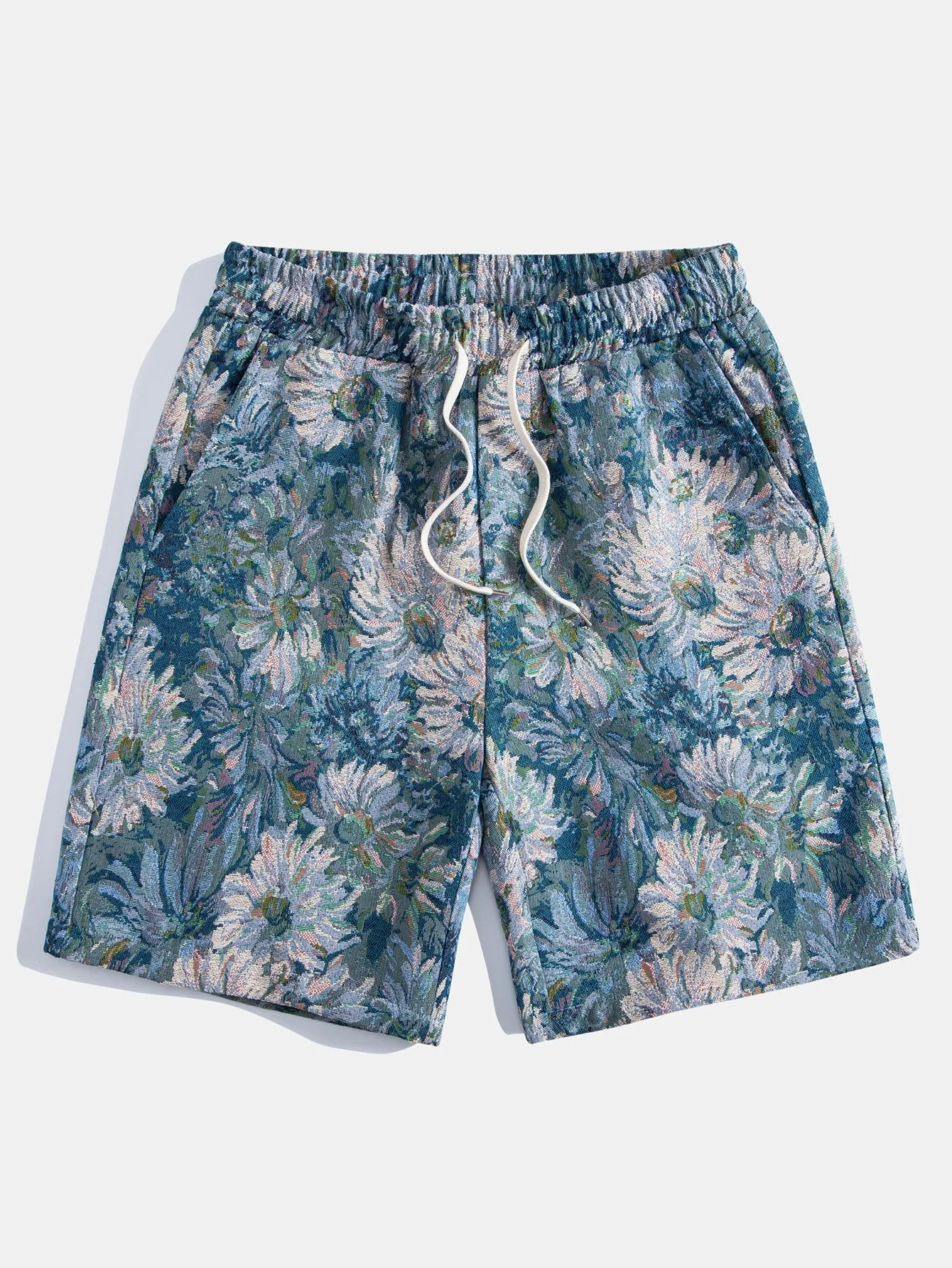 Gaspar® | Painted Floral Jacquard Shorts