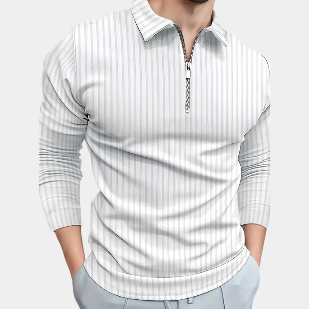 Geraint® | Men'S Long-Sleeved Shirt With Zip - Image 6