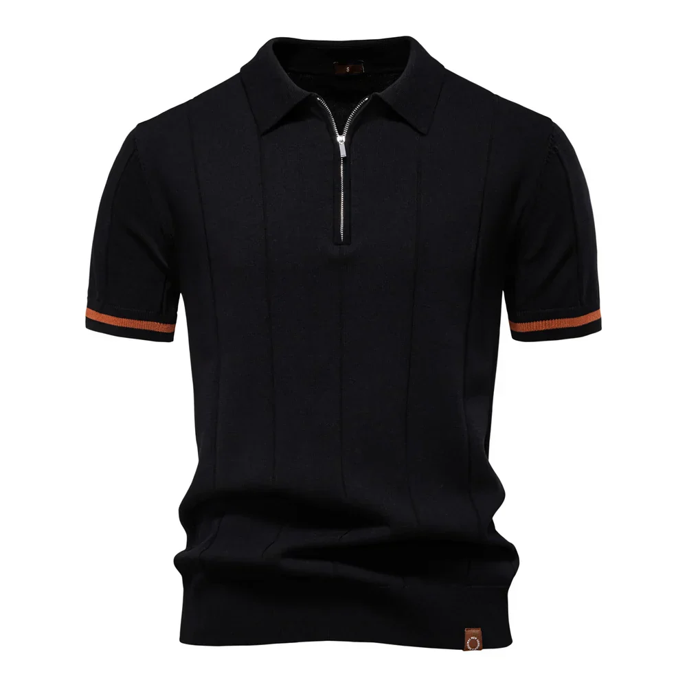 Glen® | Men'S Polo Shirt With Zipper - Image 5