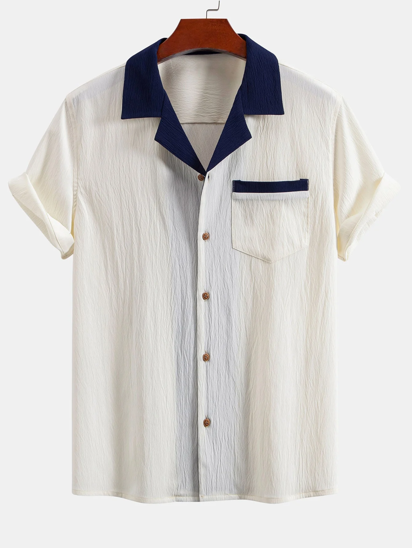 Grant® | Textured Contrast Cuban Shirt & Straight Leg Pants - Image 11