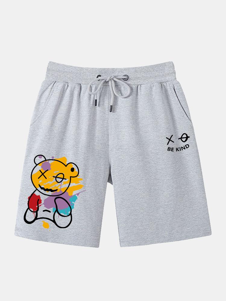 Guarionex® | Graffiti Bear Print Man Mid Length Shorts - Image 3