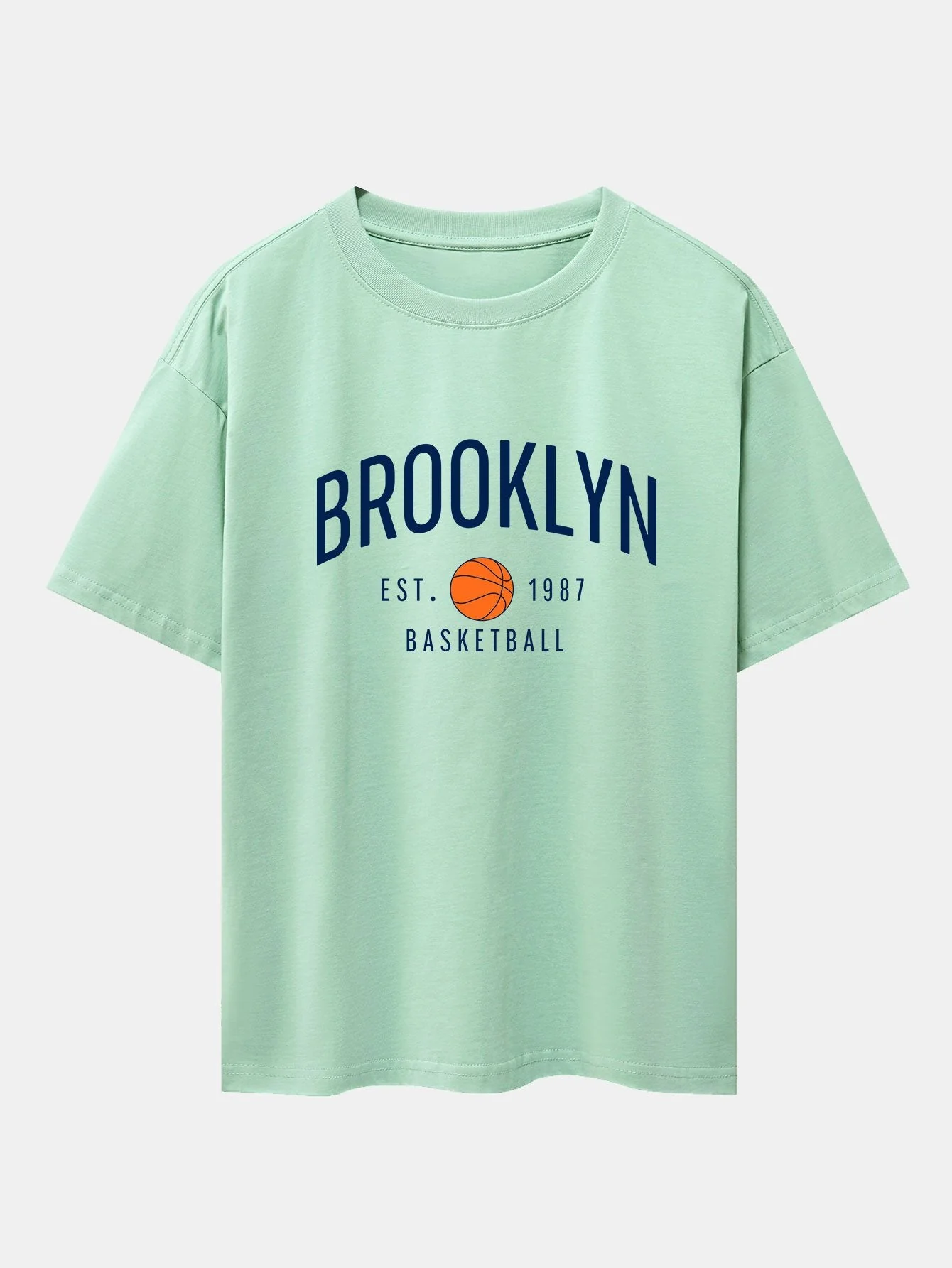 Gustavo® | Basketball Print Drop Shoulder Oversize T-Shirt - Image 4