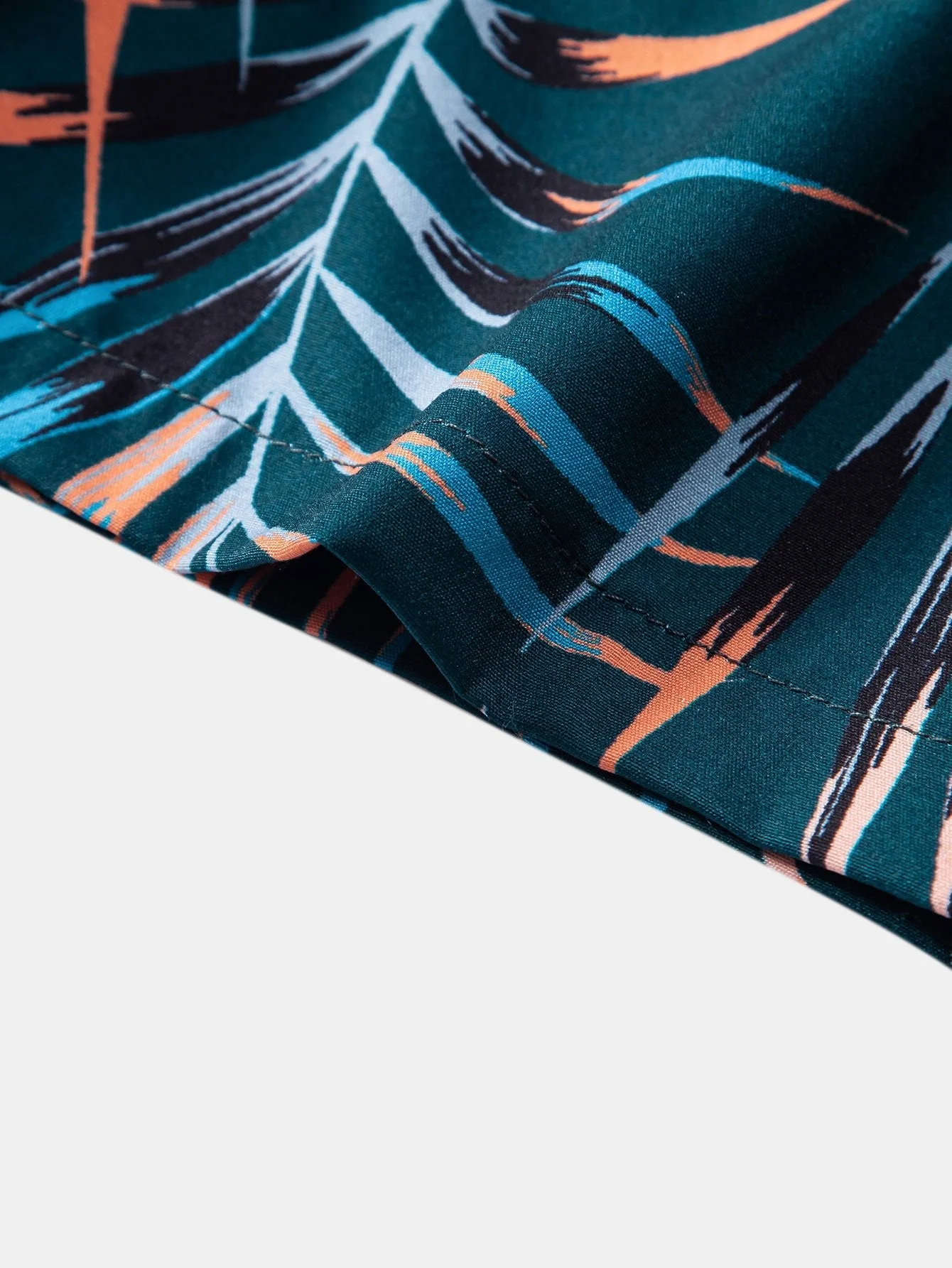 Gustavo® | Leaf Patchwork Print Button Up Shirt - Image 5