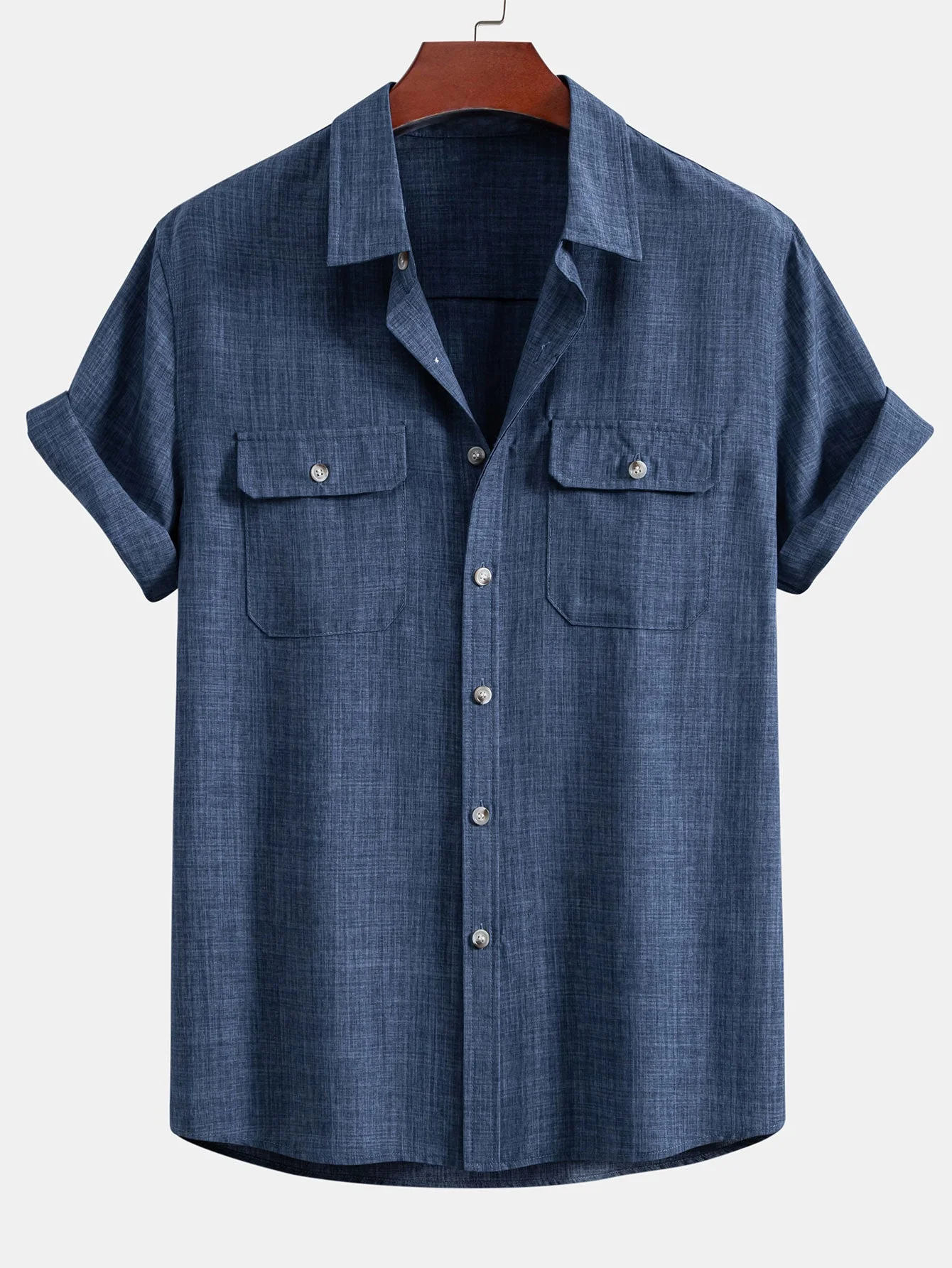 Hadley® | Textured Button Up Shirt With Two Pockets - Image 2