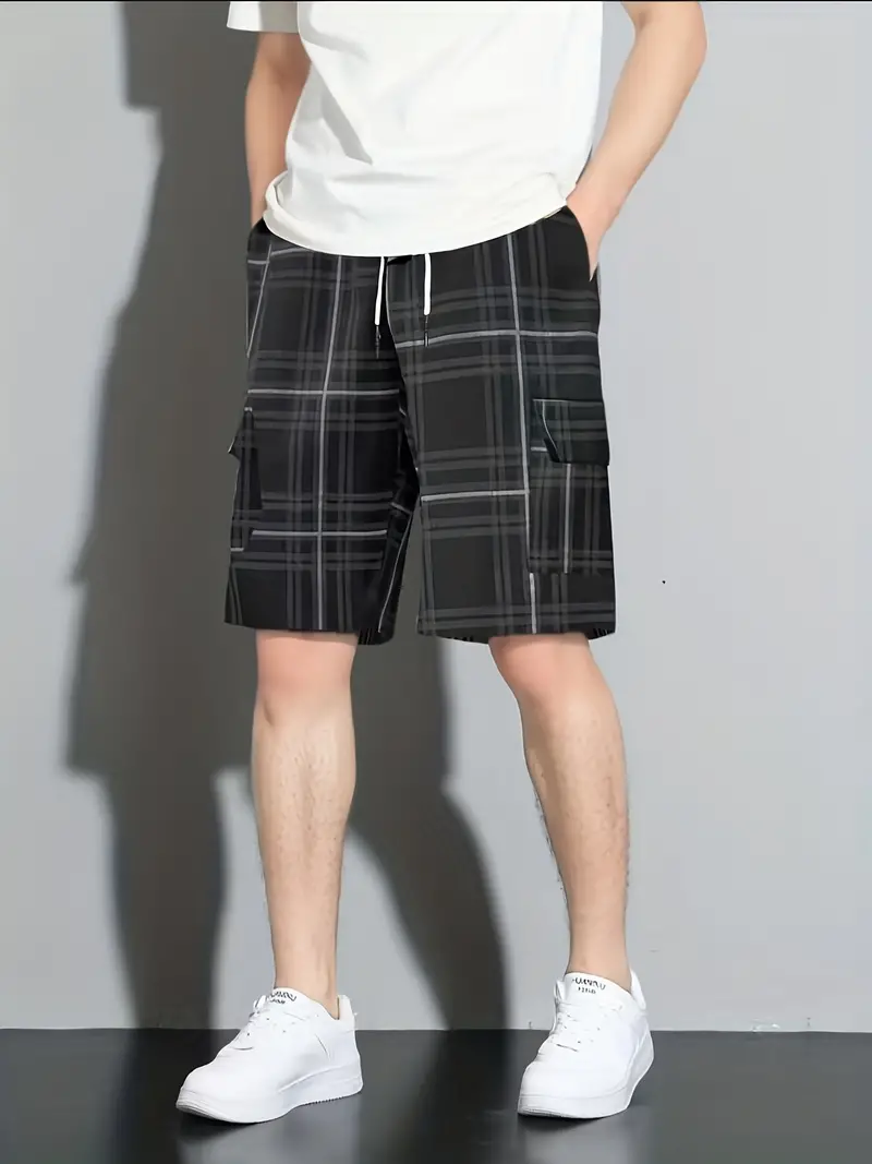 Harvey® | Casual Checked Shorts With Drawstring And Side Pockets - Image 5