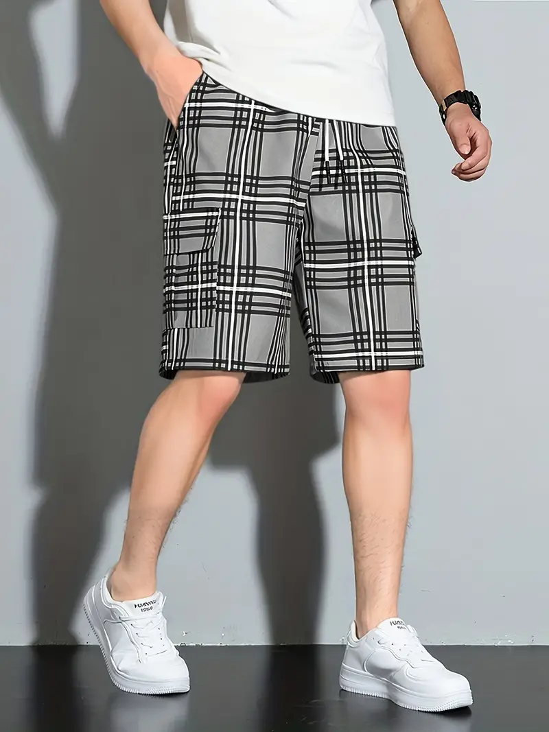 Harvey® | Casual Checked Shorts With Drawstring And Side Pockets - Image 6