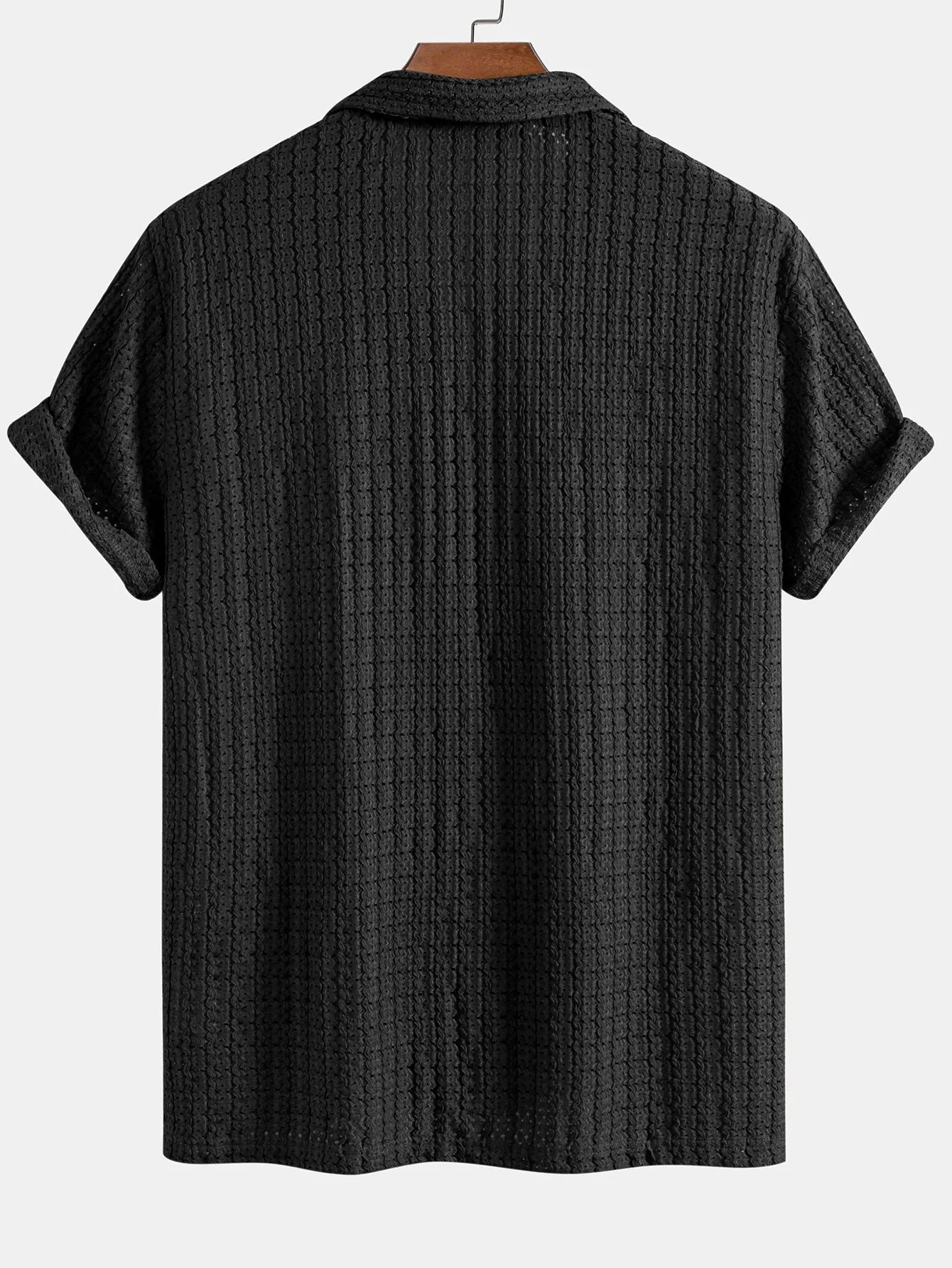 Hector® | Texture Jacquard Cuban Shirt & Linen Cotton Blend Drawstring Shorts - Image 10