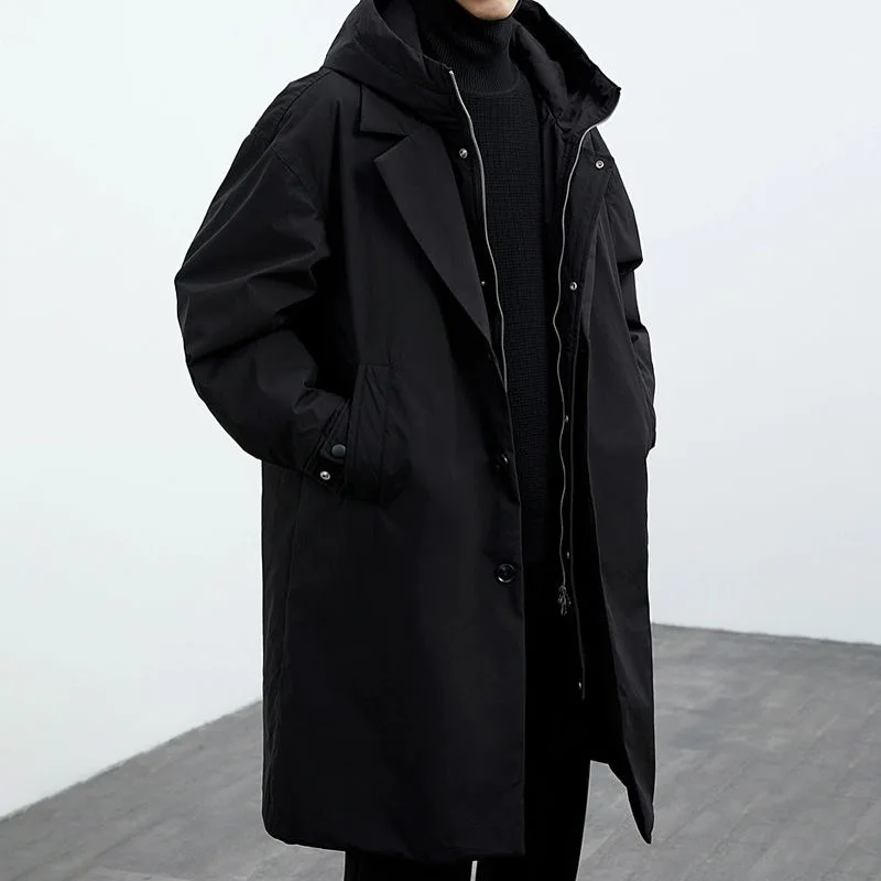 Henrik | Men's hooded button-front trench coat - Image 7