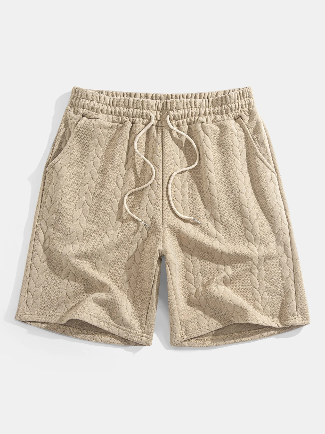 Heraclio® | Relax Fit Mid-Length Sleeve Twist Jacquard T-Shirt & Shorts - Image 11