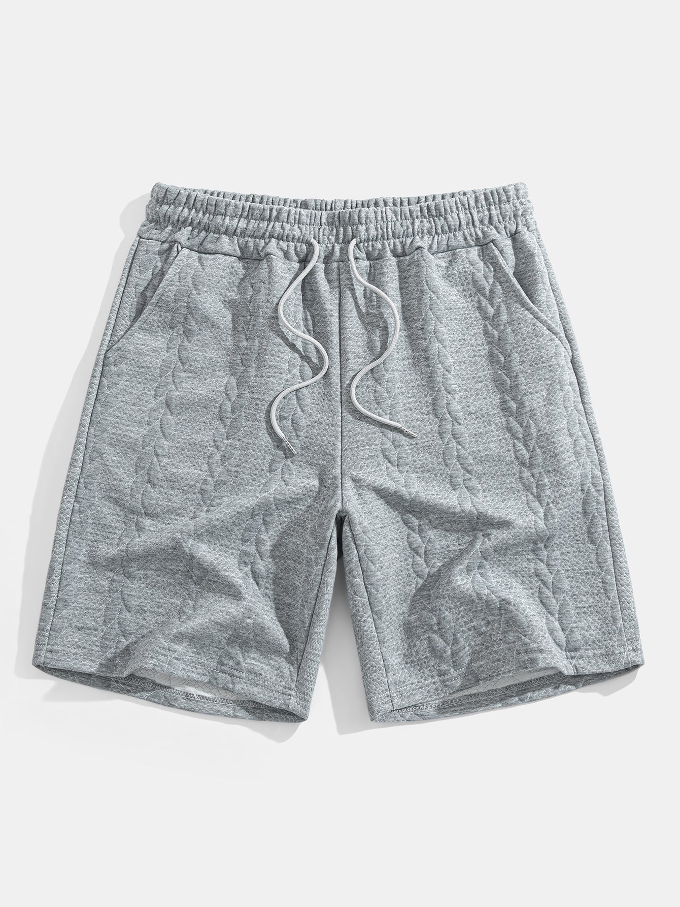 Heraclio® | Relax Fit Mid-Length Sleeve Twist Jacquard T-Shirt & Shorts - Image 17