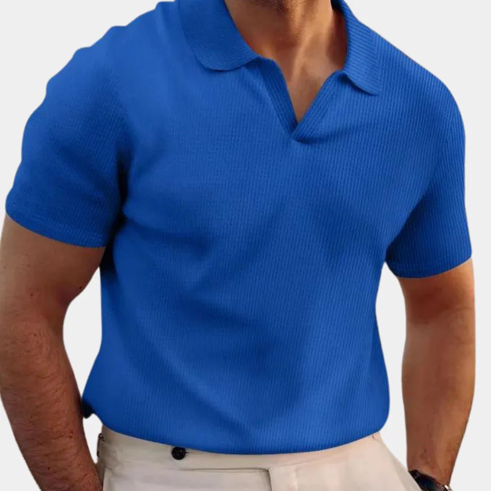 Hereward® | Casual Men'S Shirt With V-Neck And Lapels