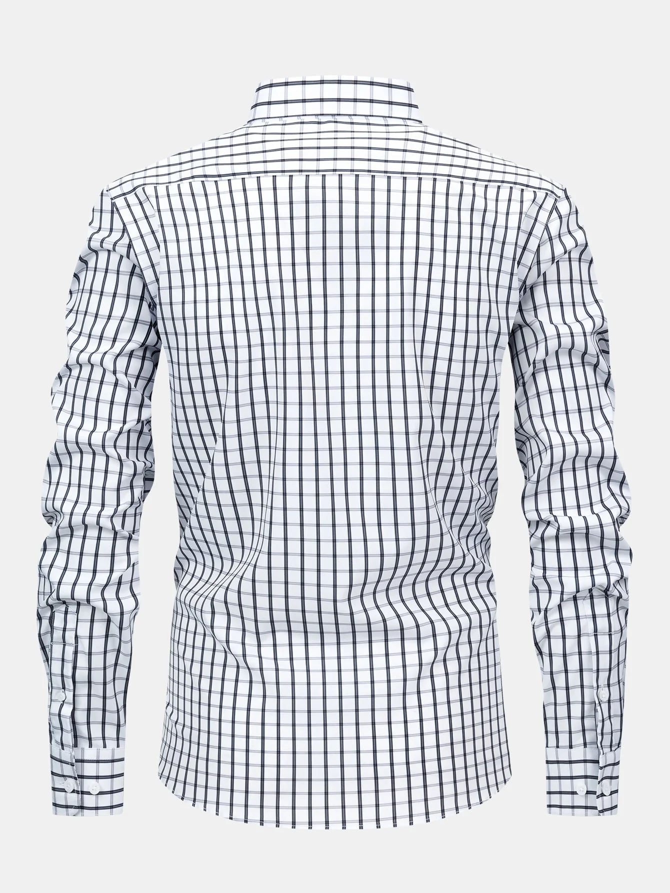 hola Long Sleeve Plaid Button-Down Shirt & Slim Fit Skinny Leg Pants - Image 9