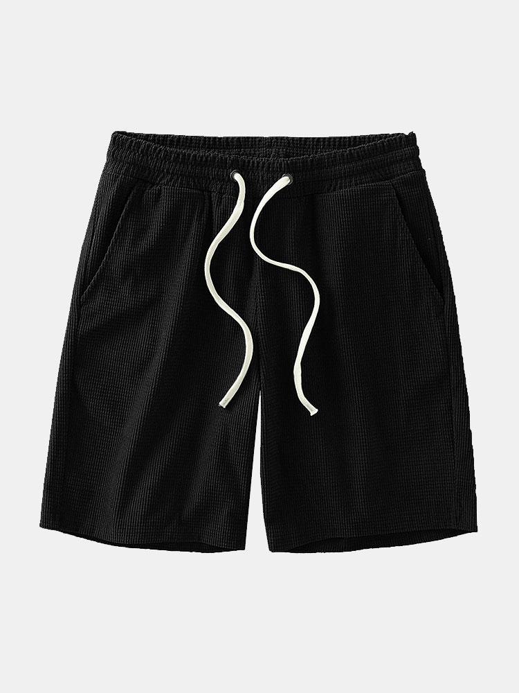Honorio® | Drawstring Crosscut Corduroy Shorts - Image 2