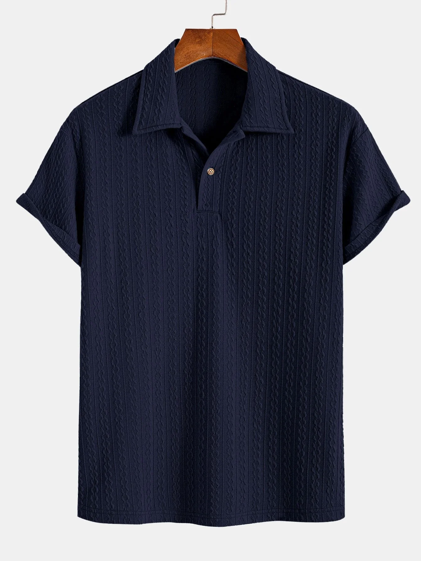 Horace® | Textured Jacquard Polo - Image 3