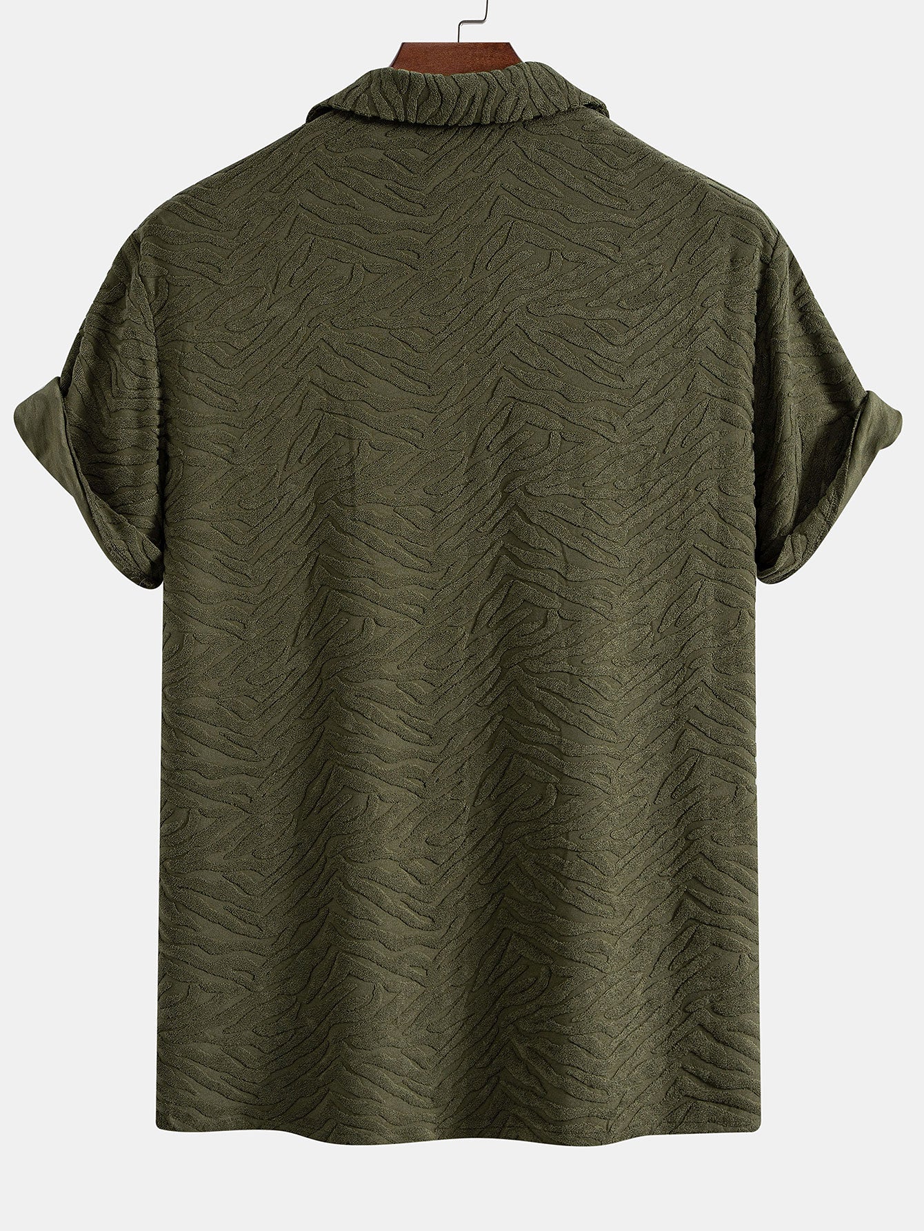 Horacio® | Animal Texture Terry Cuban Shirt & Shorts - Image 5