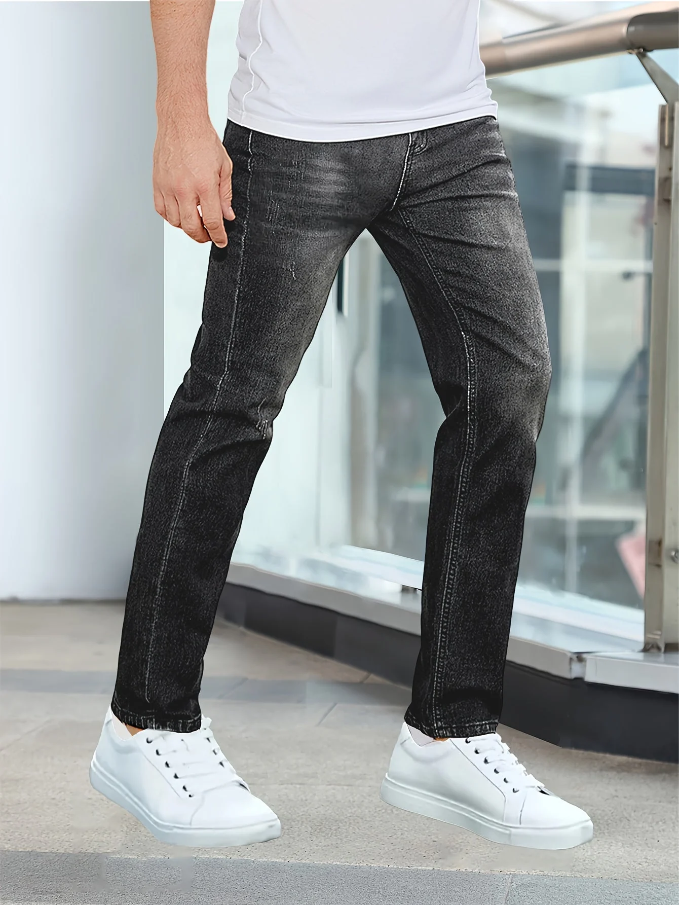 Hugh® | Straight Leg Stretch Jeans - Image 3