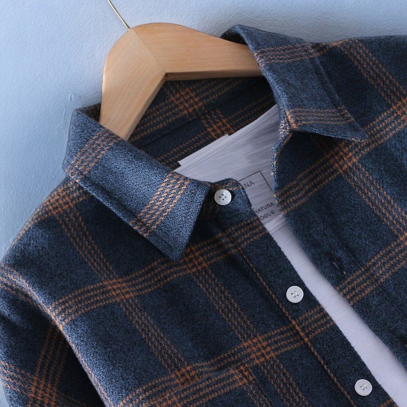 Imanol | Classic checked button-down shirt for men - Image 2