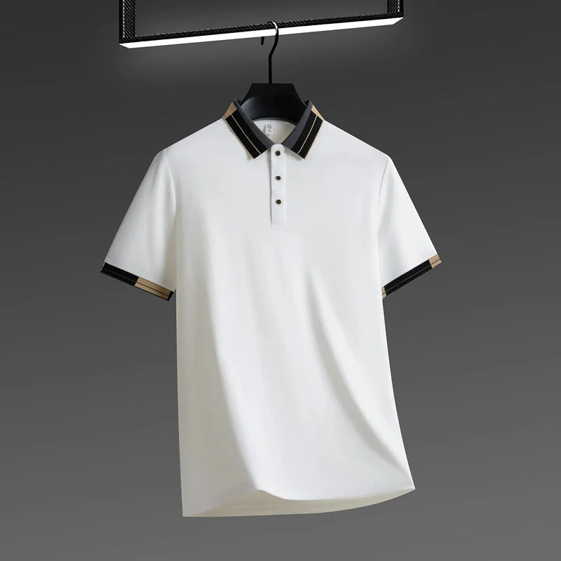 Innis | Polo shirt with contrasting finishes - Image 6