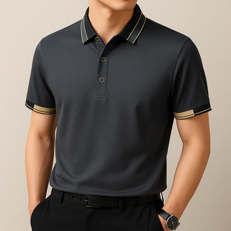 Innis | Polo shirt with contrasting finishes - Image 9