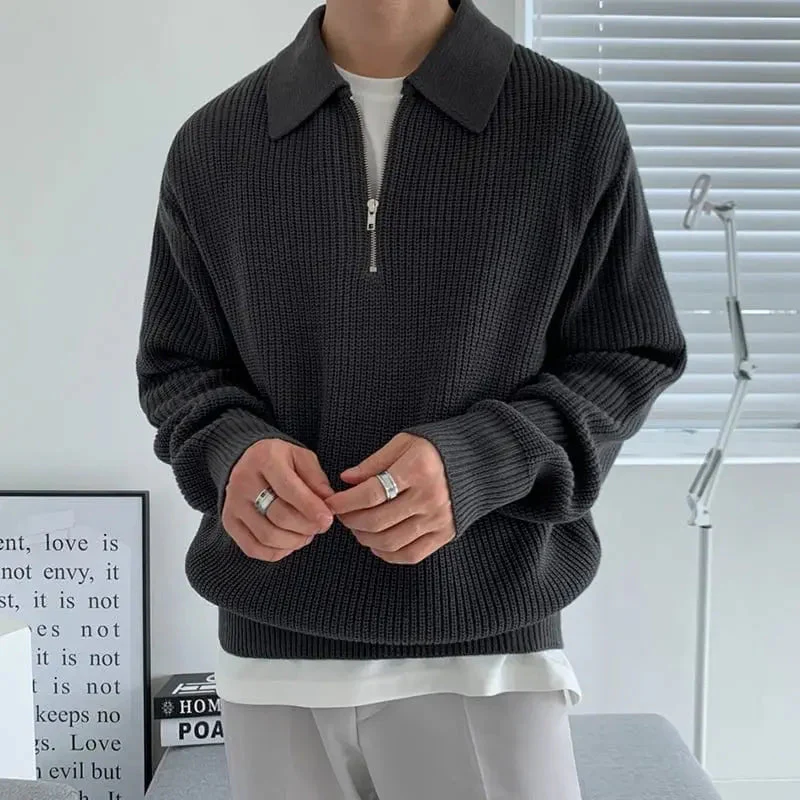 Ira® | Half-Zip Knitted Sweater For Men - Image 3
