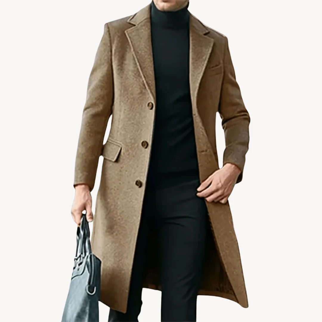 Isaías® | Men’s Longcoat with Slim Fit Cut - Image 2