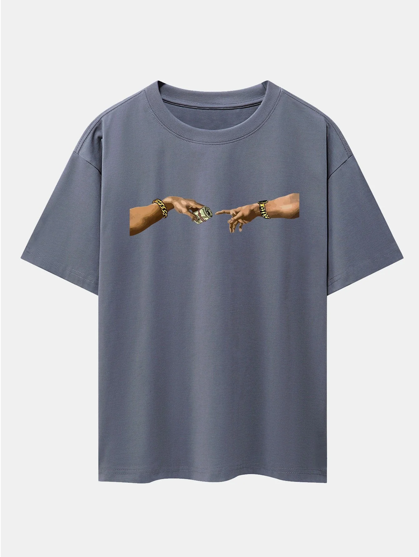 Israel® | Cash Hand Print Drop Shoulder Oversize T-Shirt - Image 4
